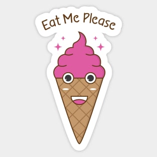 cute ice cream cone Sticker